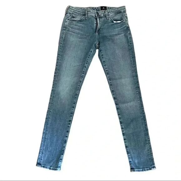 Adriano Goldschmied The Leggings Ankle Mid-Rise Blue Blend Skinny Jeans Size 26 - Picture 1 of 11